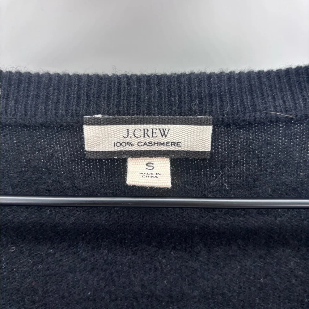 J. Crew 100% Cashmere V-Neck Sweater Size Small in Black